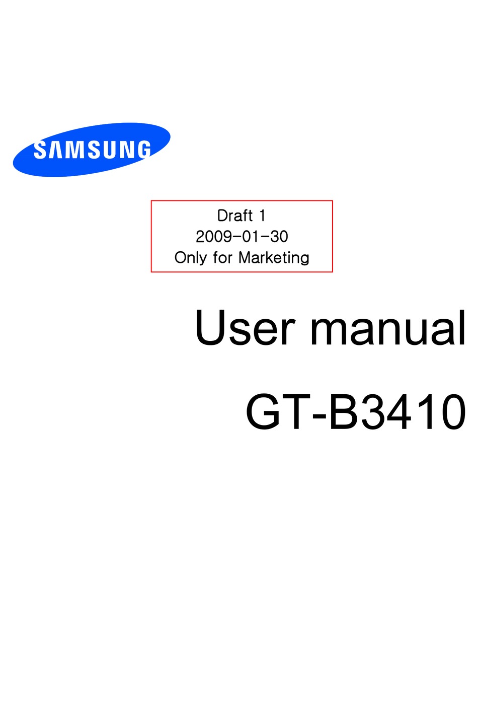 SAMSUNG GT-B3410 USER MANUAL Pdf Download | ManualsLib