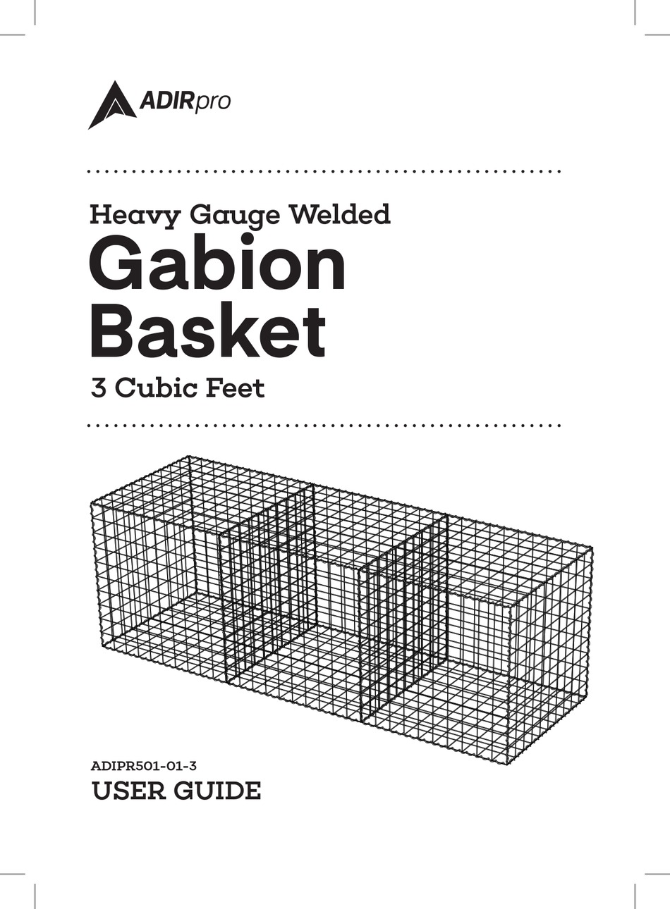 ADIRPRO GABION BASKET USER MANUAL Pdf Download ManualsLib