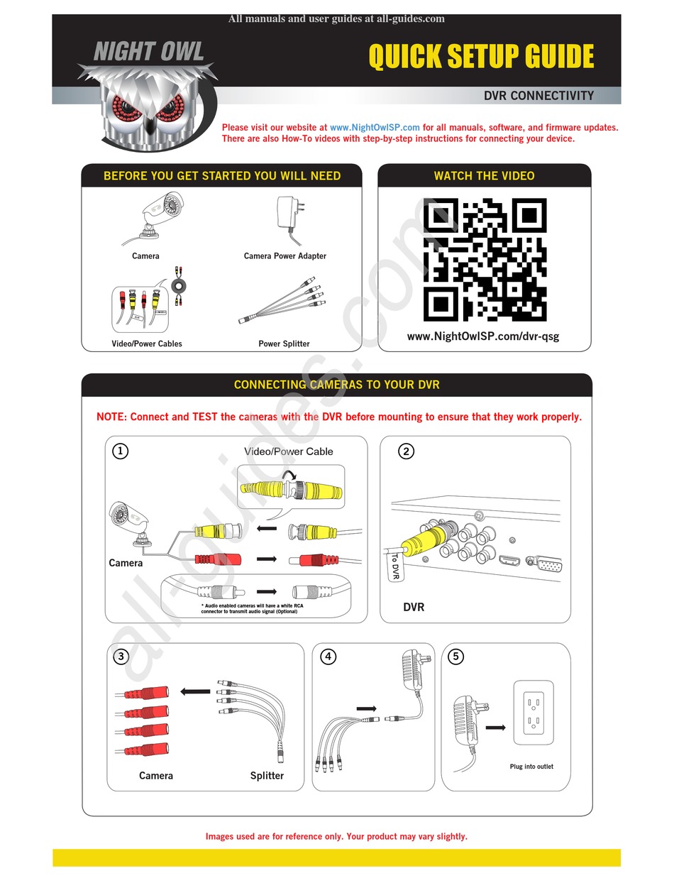 NIGHT OWL F6DVR81TB QUICK SETUP MANUAL Pdf Download ManualsLib