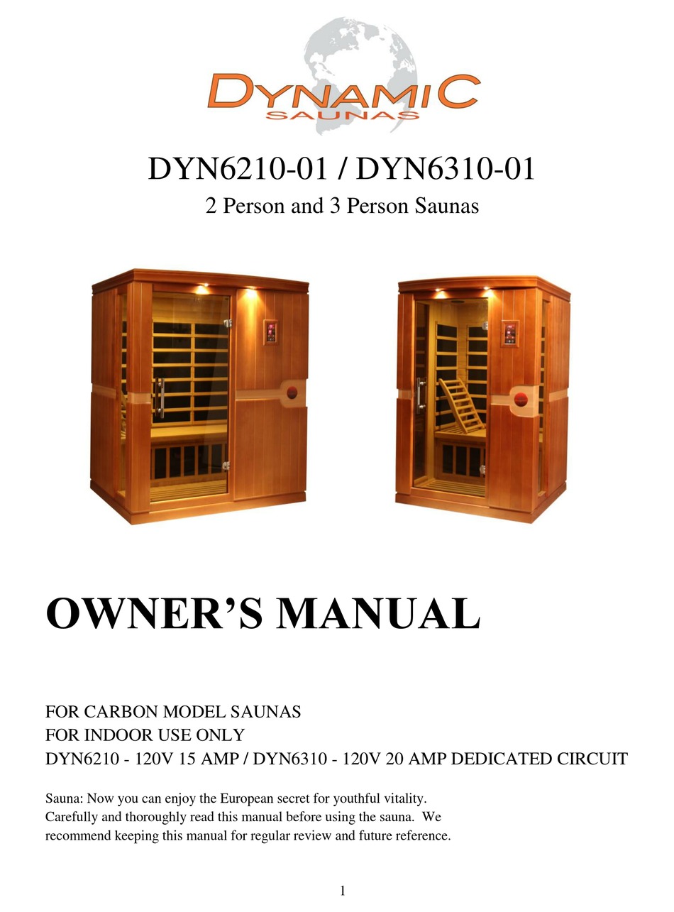 DYNAMIC SAUNAS DYN621001 OWNER'S MANUAL Pdf Download ManualsLib