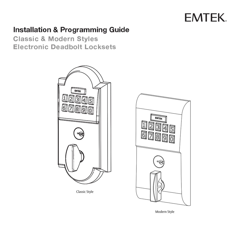 EMTEK CLASSIC INSTALLATION & PROGRAMMING MANUAL Pdf Download ManualsLib