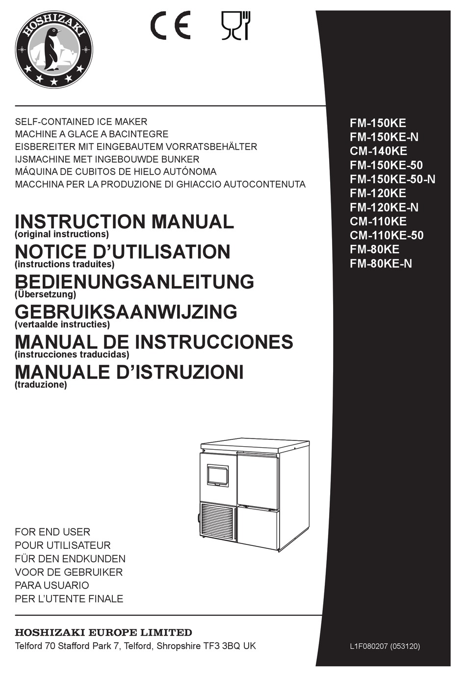 HOSHIZAKI FM120KEN INSTRUCTION MANUAL Pdf Download ManualsLib