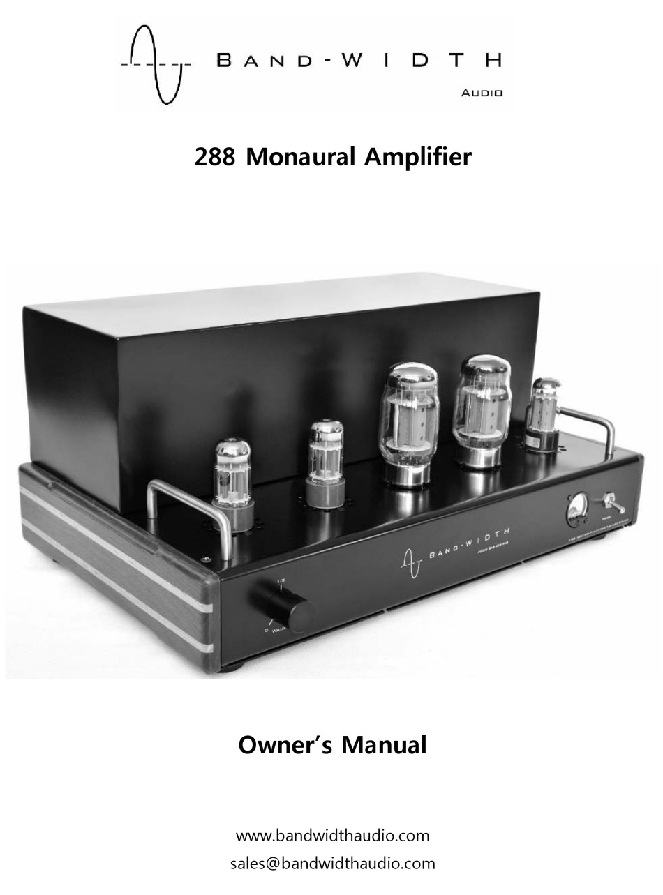 BANDWIDTH AUDIO 288 OWNER'S MANUAL Pdf Download ManualsLib