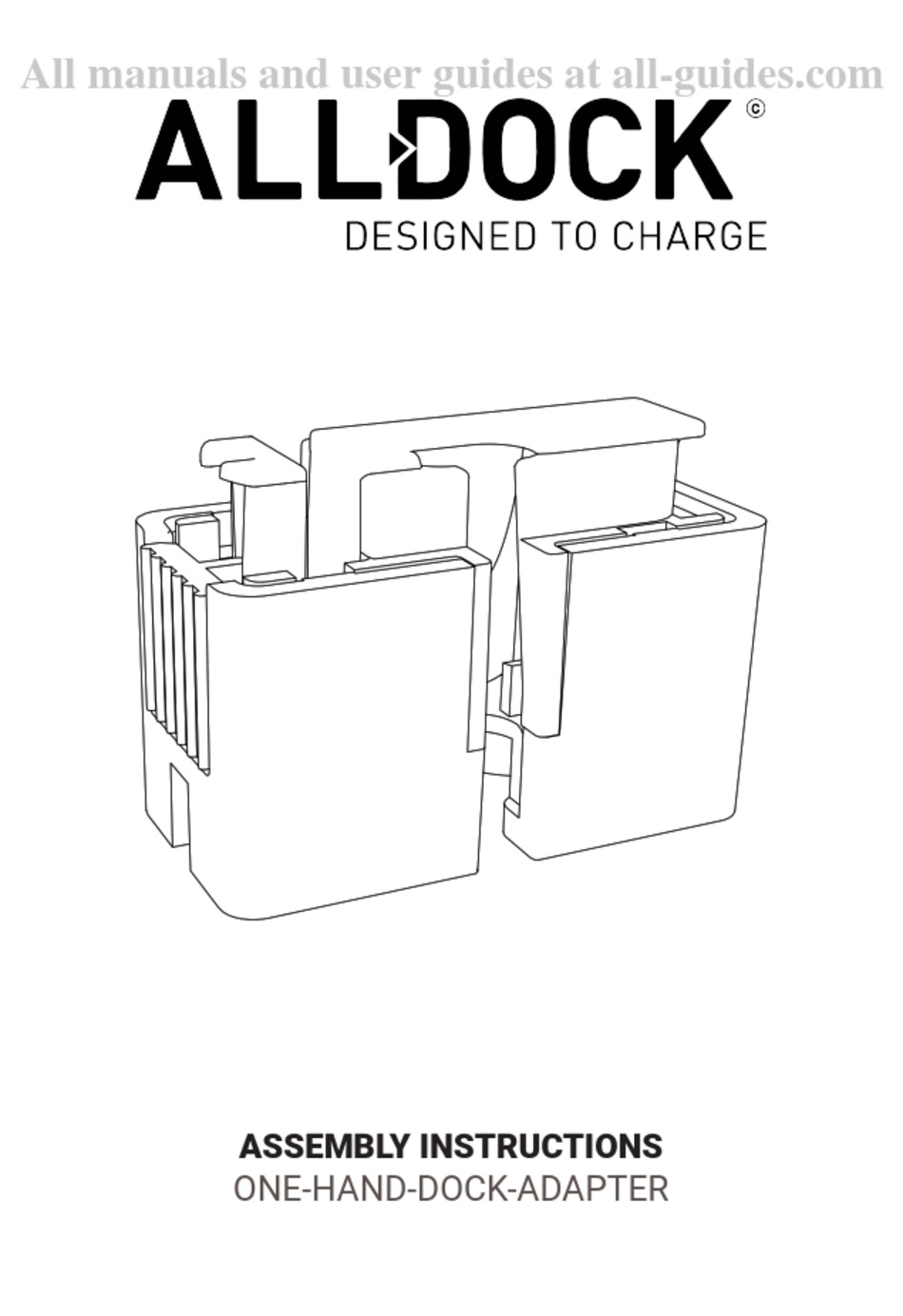 ALLDOCK ONEHANDDOCKADAPTER ASSEMBLY INSTRUCTIONS MANUAL Pdf Download