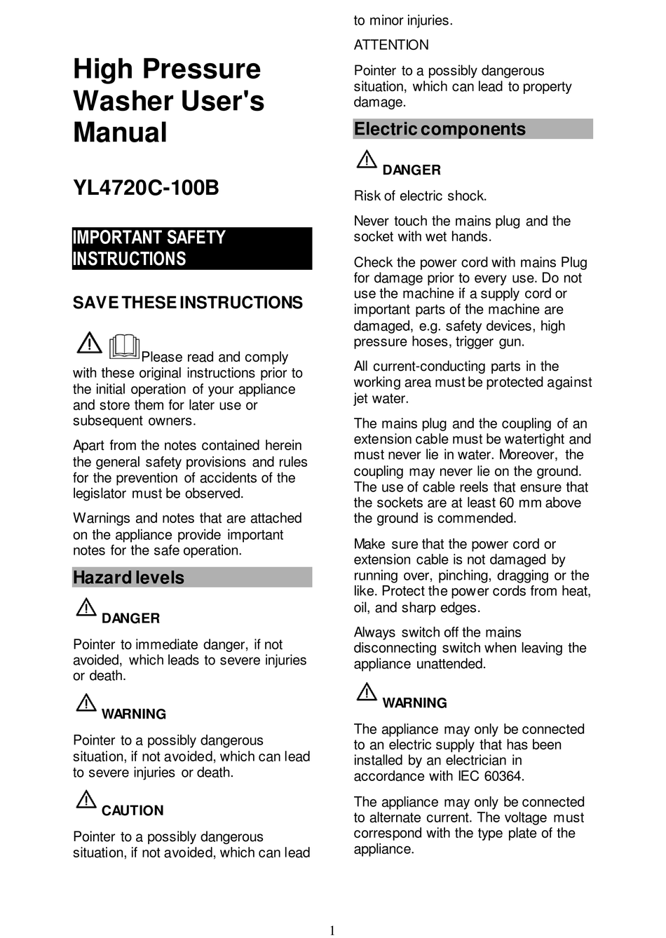 PRINCESS AUTO YL4720C100B USER MANUAL Pdf Download ManualsLib