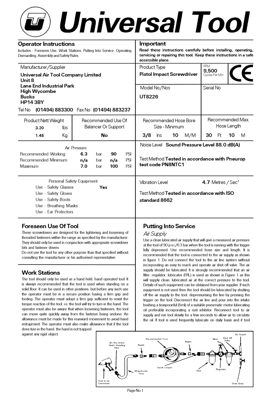 UNIVERSAL TOOL UT8226 OPERATOR INSTRUCTIONS Pdf Download ManualsLib