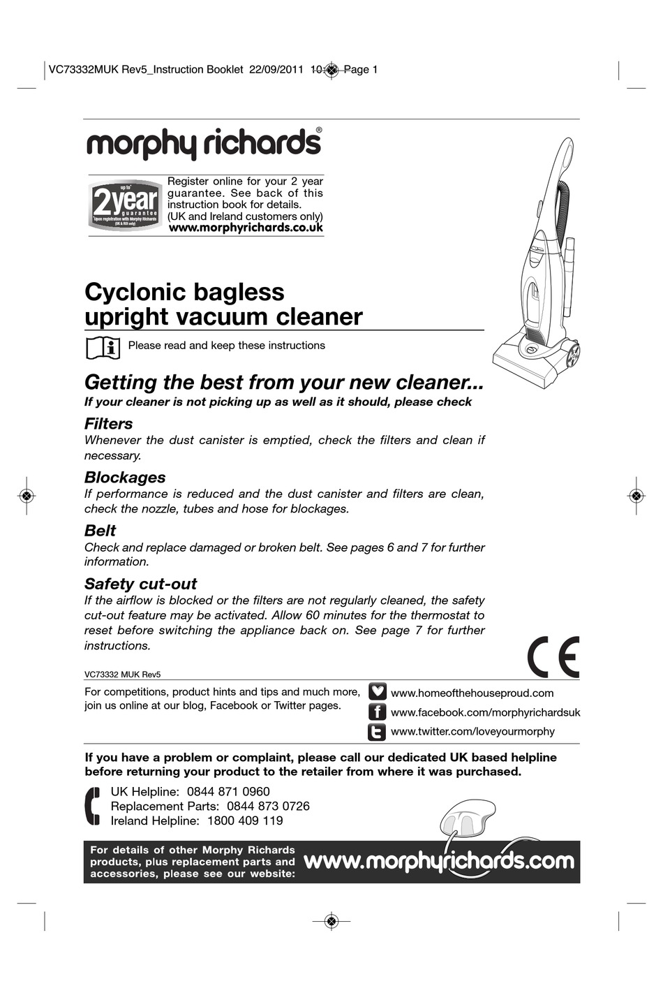 MORPHY RICHARDS 73333 INSTRUCTION BOOKLET Pdf Download ManualsLib