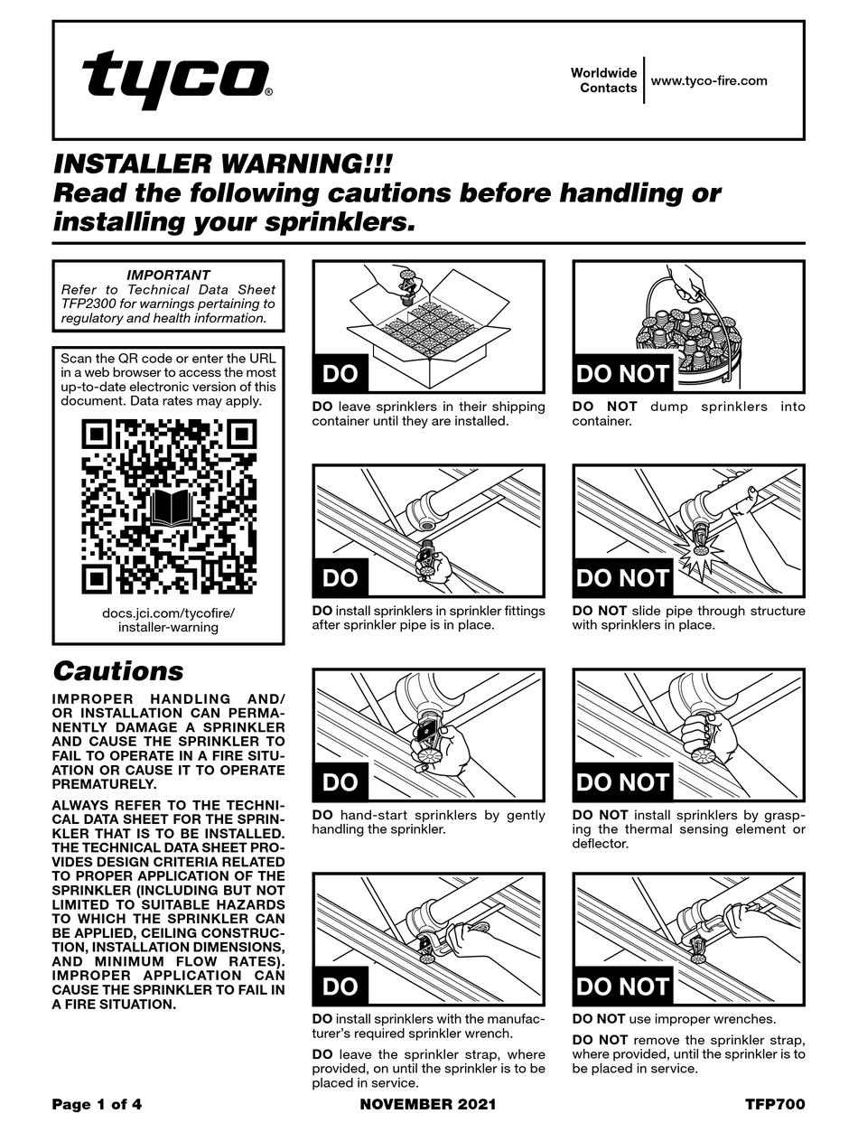 JOHNSON CONTROLS TYCO TFP700 MANUAL Pdf Download ManualsLib