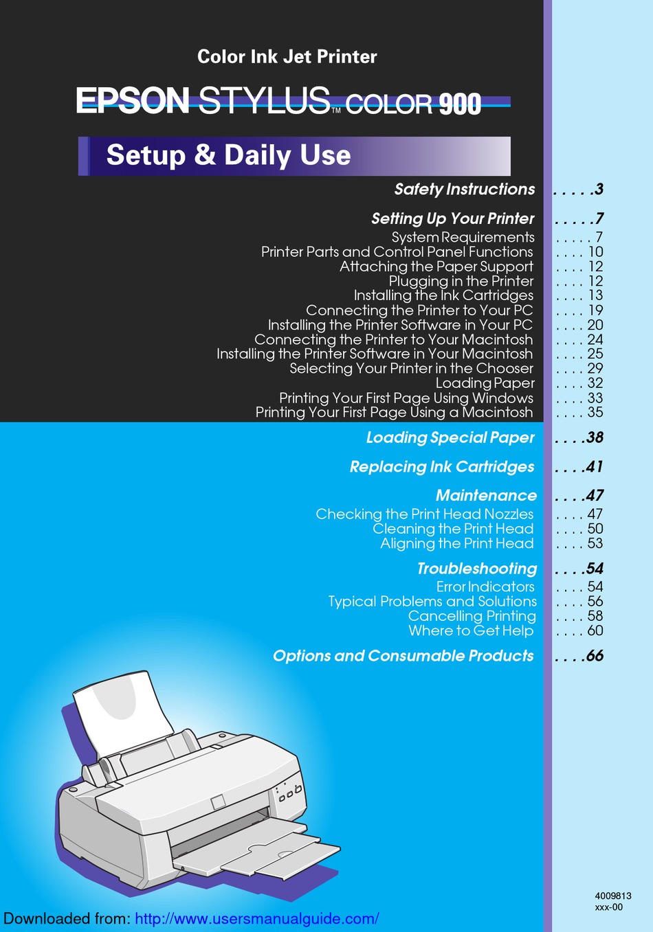 Epson Stylus Color 900 Setup And Daily Use Pdf Download Manualslib 3628