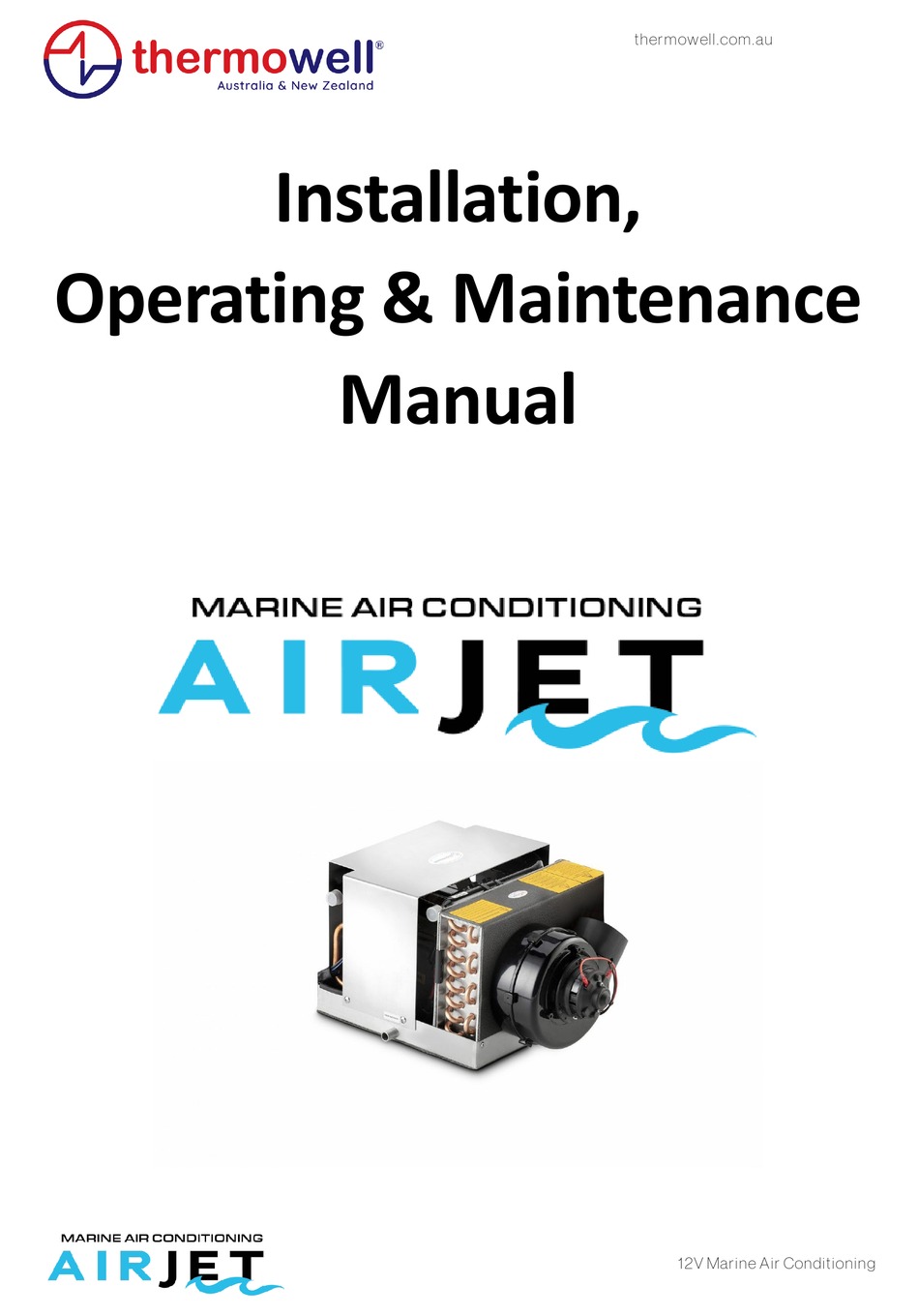THERMOWELL AIRJET INSTALLATION OPERATING & MAINTENANCE MANUAL Pdf