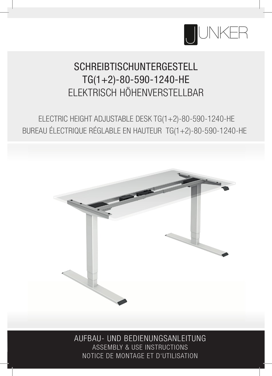 JUNKER TG805901240HE ASSEMBLY & USE INSTRUCTIONS Pdf Download