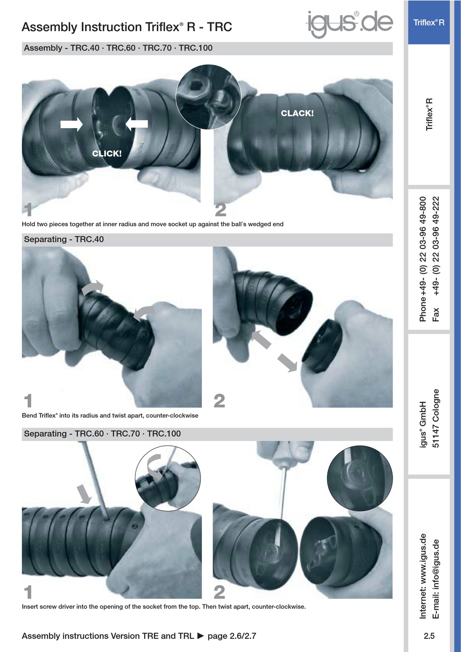 IGUS TRIFLEX R - TRC ASSEMBLY INSTRUCTION Pdf Download | ManualsLib