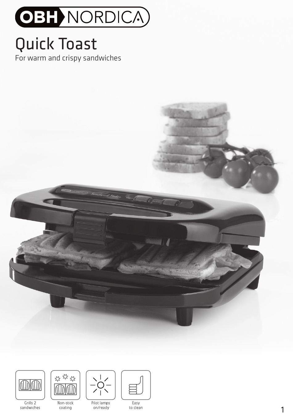 OBH NORDICA QUICK TOAST INSTRUCTION MANUAL Pdf Download ManualsLib