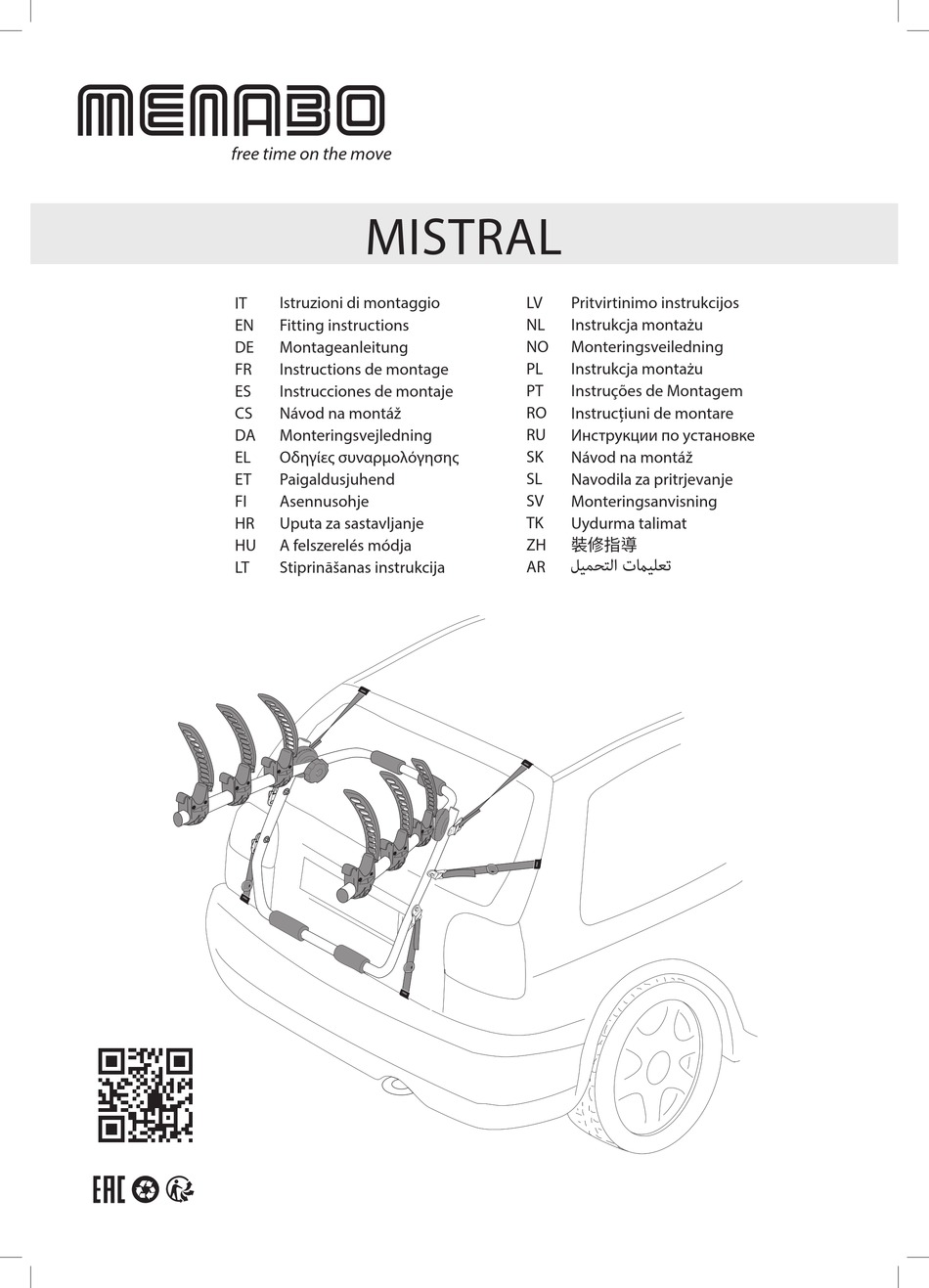 Menabo Mistral Fitting Instructions Manual Pdf Download Manualslib 2195