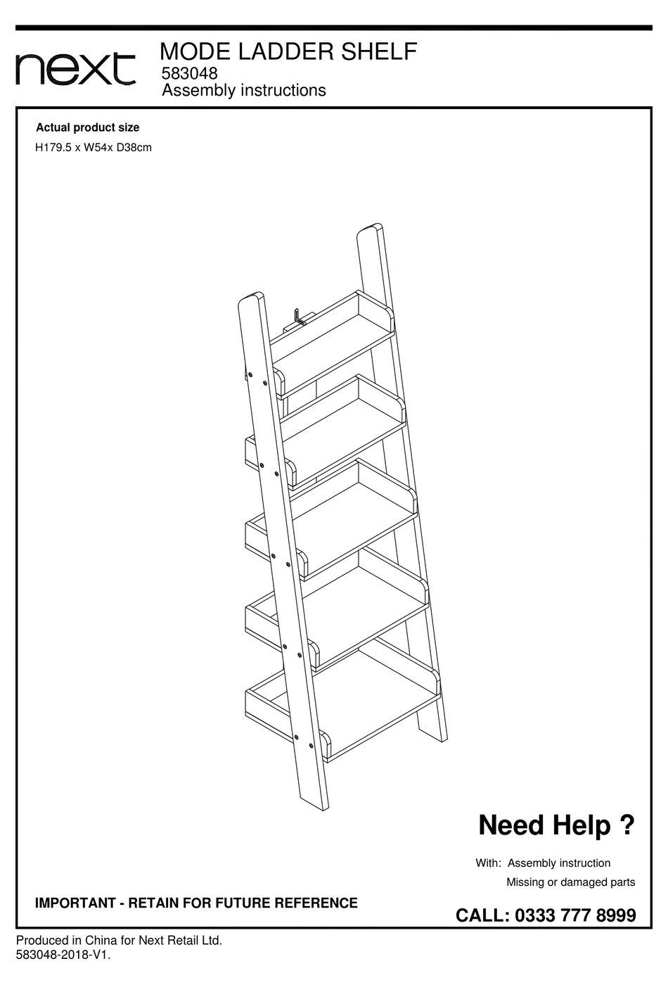 NEXT MODE 583048 ASSEMBLY INSTRUCTIONS MANUAL Pdf Download ManualsLib