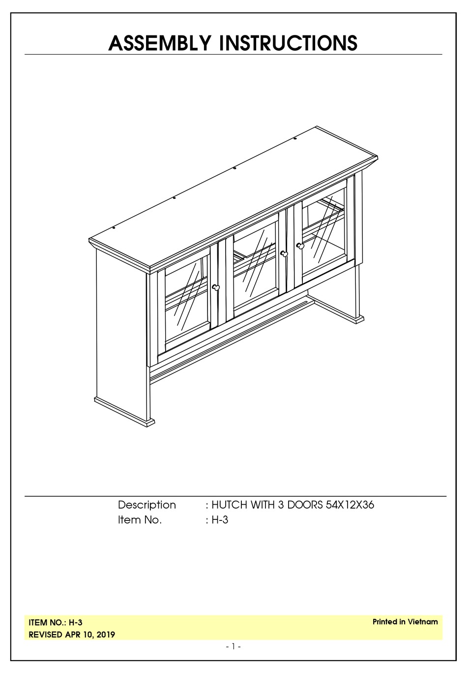 WHITEWOOD FURNITURE H3 ASSEMBLY INSTRUCTIONS MANUAL Pdf Download