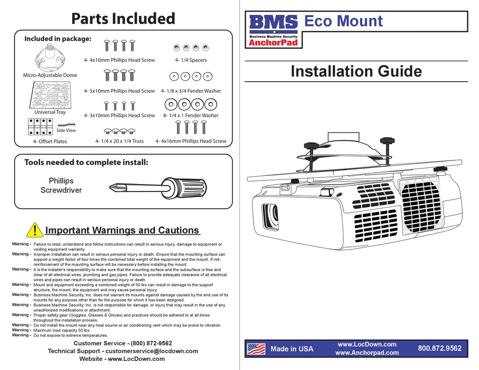 BMS ECO MOUNT INSTALLATION MANUAL Pdf Download ManualsLib
