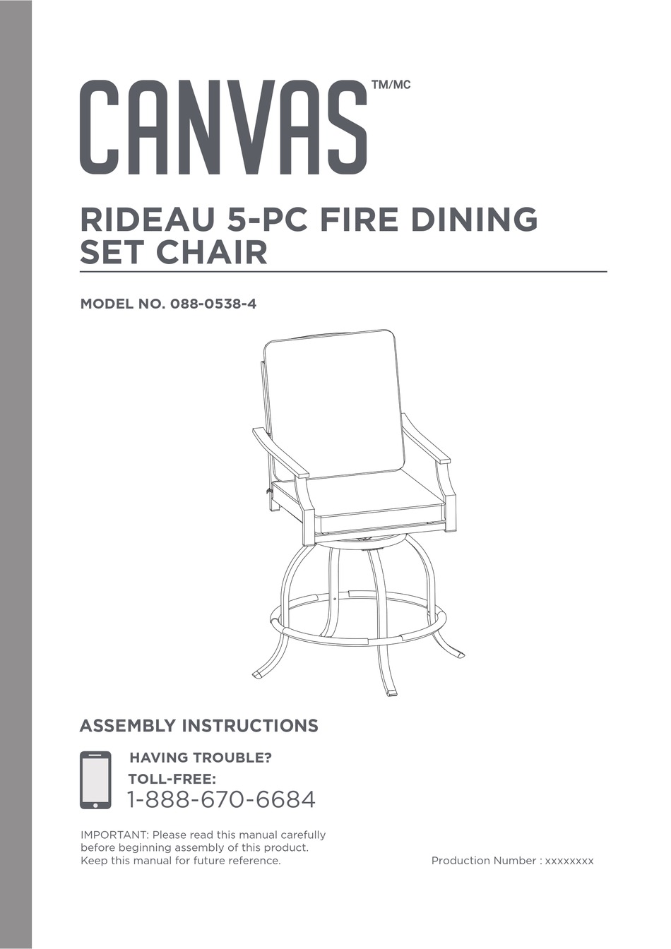 CANVAS 08805384 ASSEMBLY INSTRUCTIONS MANUAL Pdf Download ManualsLib