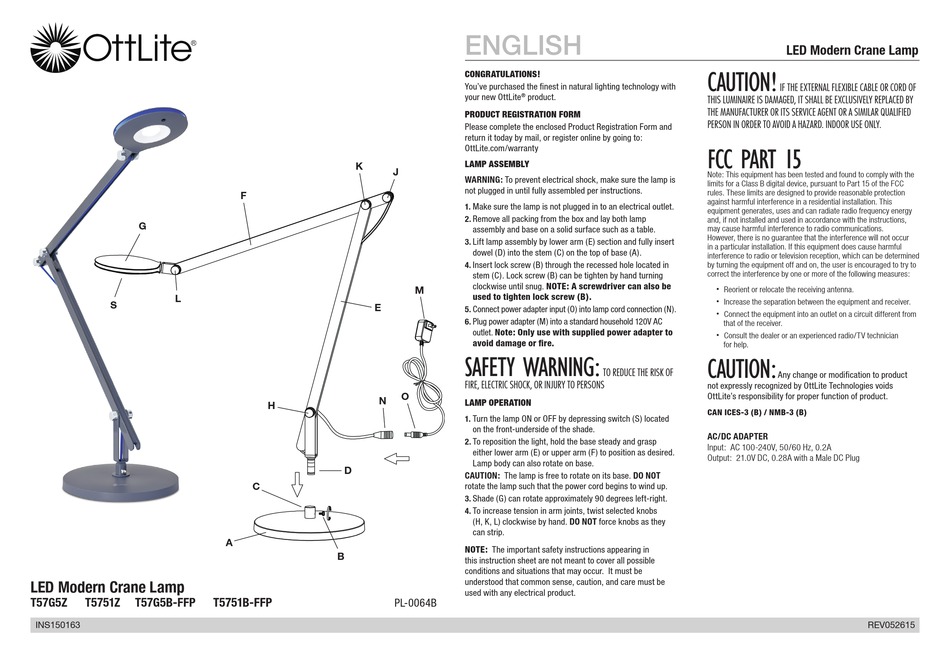 OTTLITE T57G5Z QUICK START MANUAL Pdf Download ManualsLib