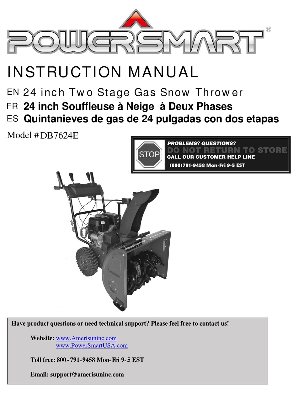 POWER SMART DB7624E INSTRUCTION MANUAL Pdf Download ManualsLib