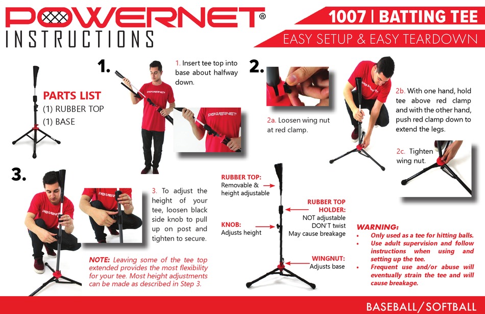 BATTING TEE 1007 INSTRUCTIONS Pdf Download ManualsLib