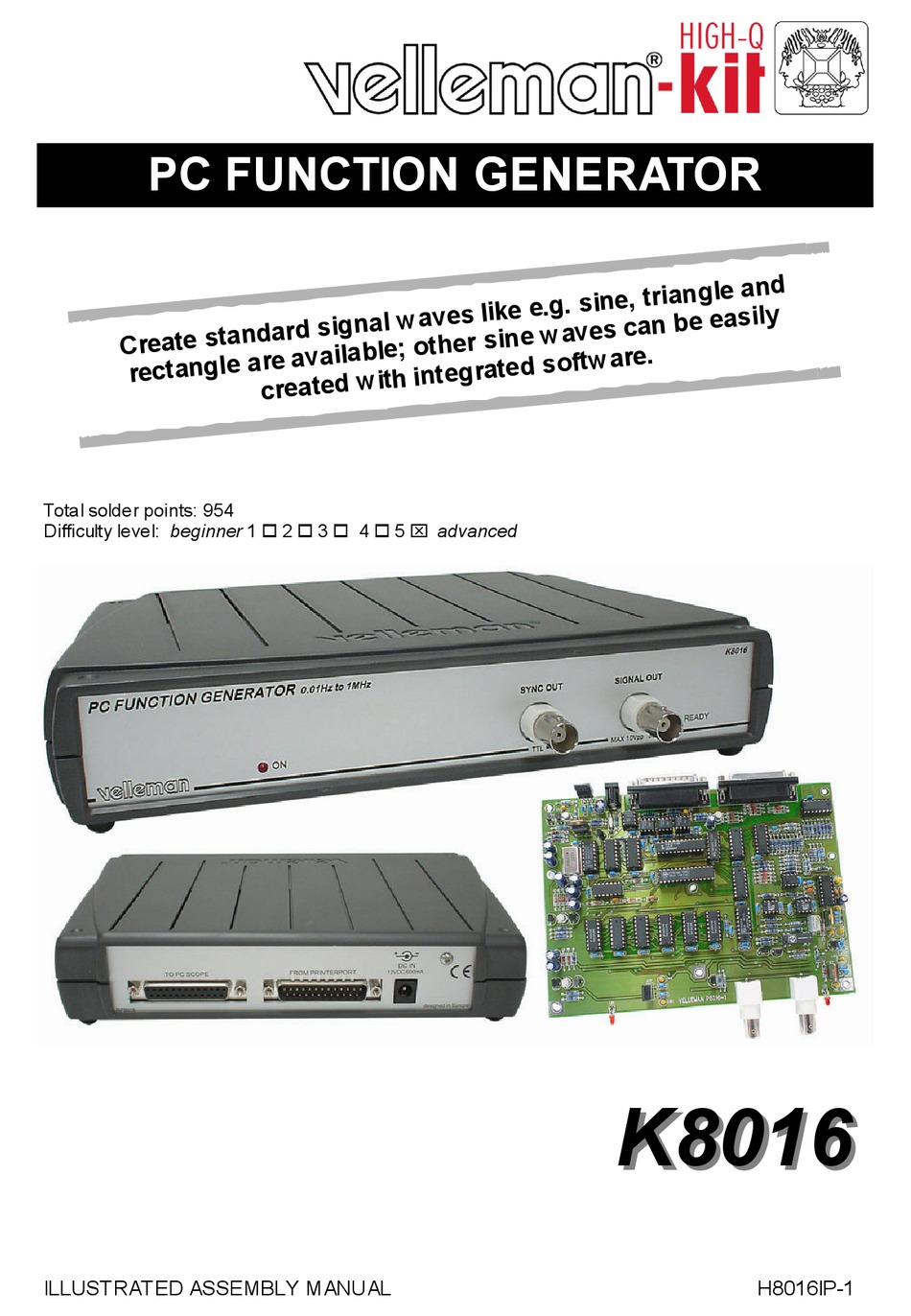 VELLEMANKIT K8016 ILLUSTRATED ASSEMBLY MANUAL Pdf Download ManualsLib