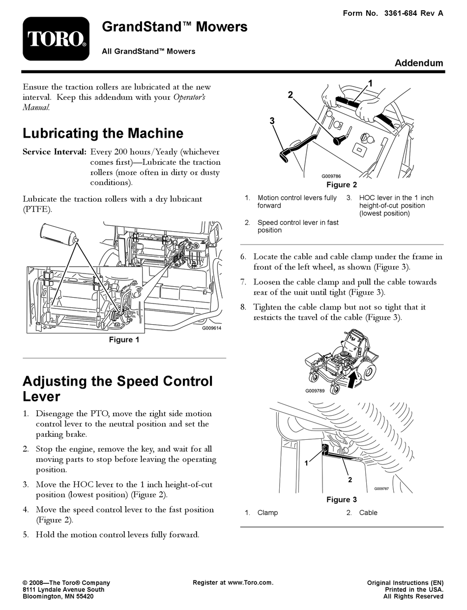 TORO GRANDSTAND MANUAL Pdf Download | ManualsLib