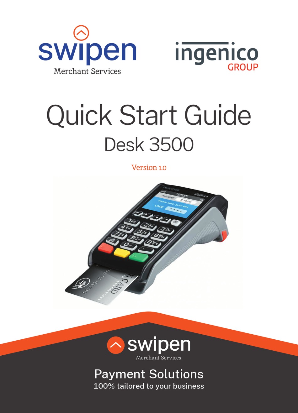 Ingenico Group Swipen Desk 3500 Quick Start Manual Pdf Download Manualslib
