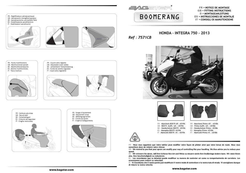 BAGSTER BOOMERANG 7571CB FITTING INSTRUCTIONS Pdf Download ManualsLib