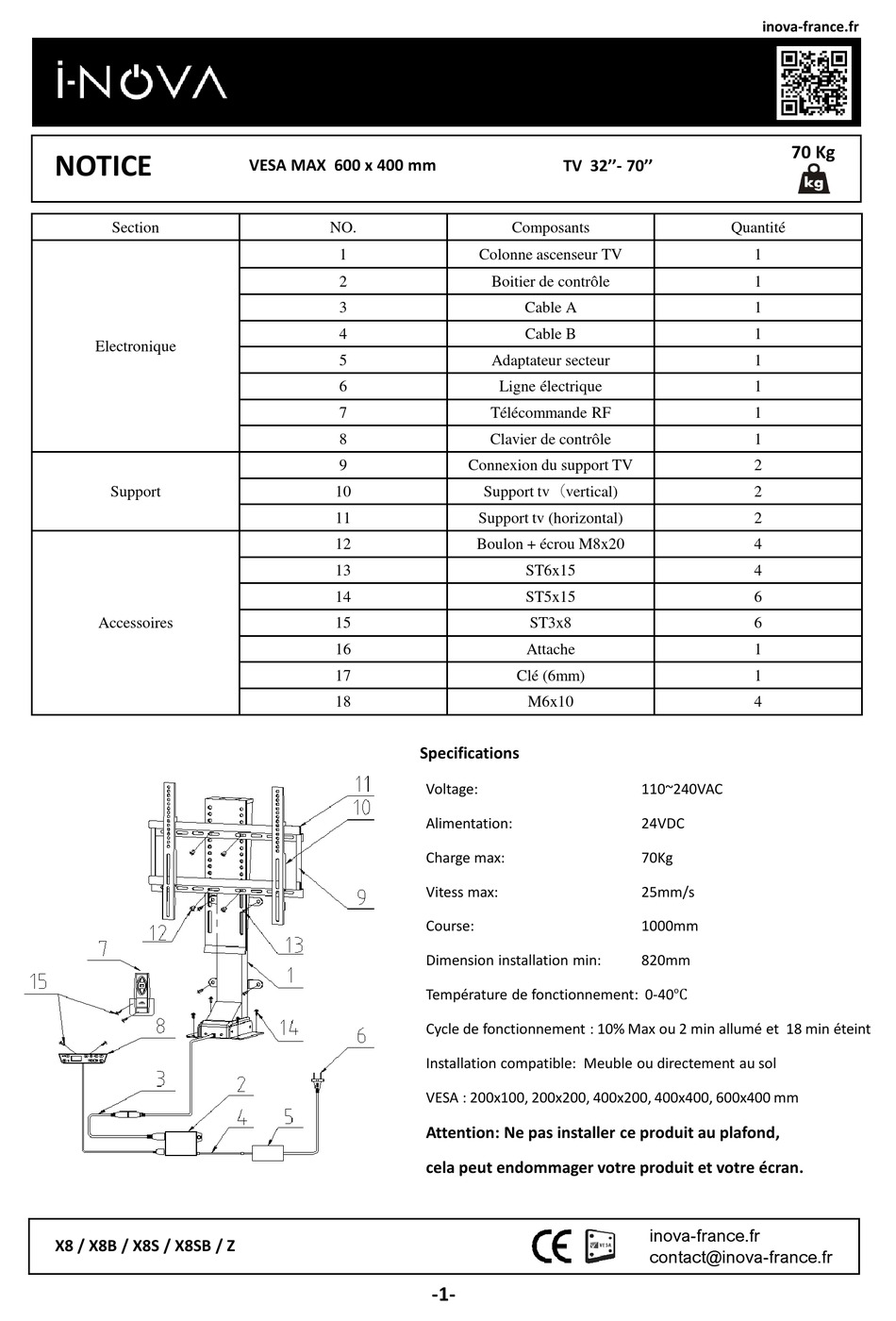 INOVA X8 MANUAL Pdf Download ManualsLib