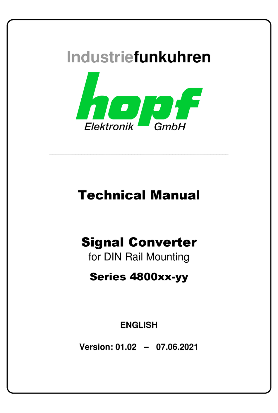 HOPF 4800 SERIES TECHNICAL MANUAL Pdf Download ManualsLib