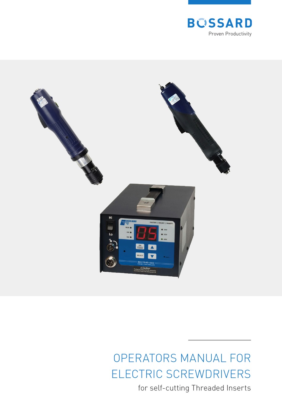 BOSSARD 035/E32V OPERATOR'S MANUAL Pdf Download ManualsLib