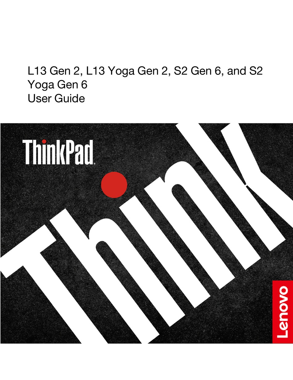 LENOVO THINKPAD L13 GEN 2 USER MANUAL Pdf Download  ManualsLib