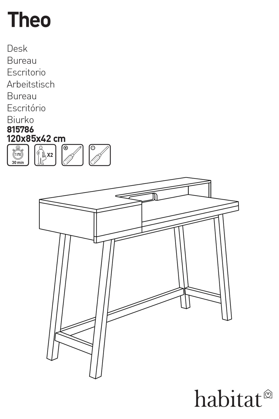 HABITAT THEO 815786 ASSEMBLY INSTRUCTIONS MANUAL Pdf Download ManualsLib