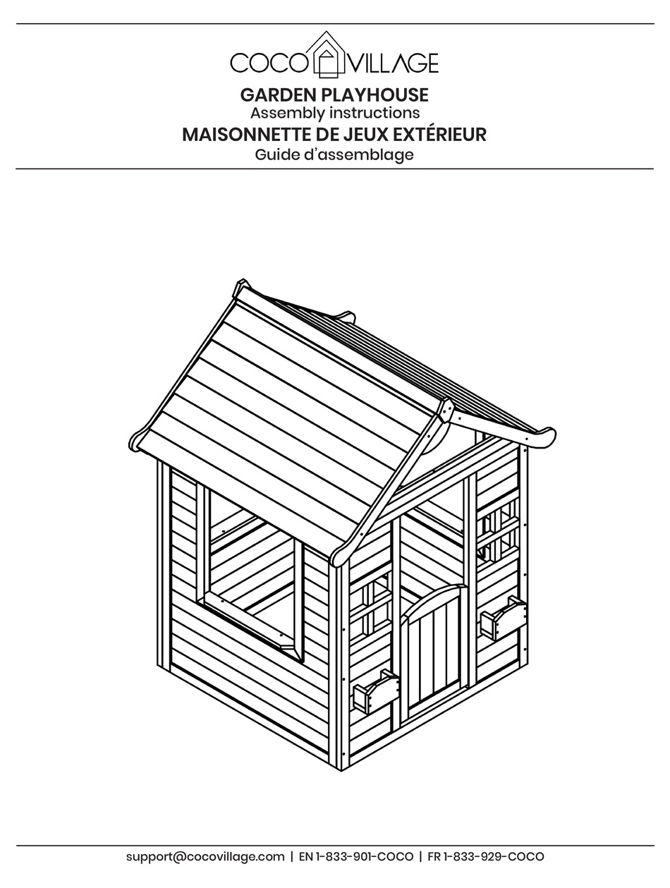 COCO VILLAGE GARDEN PLAYHOUSE 79991102270 ASSEMBLY INSTRUCTIONS MANUAL