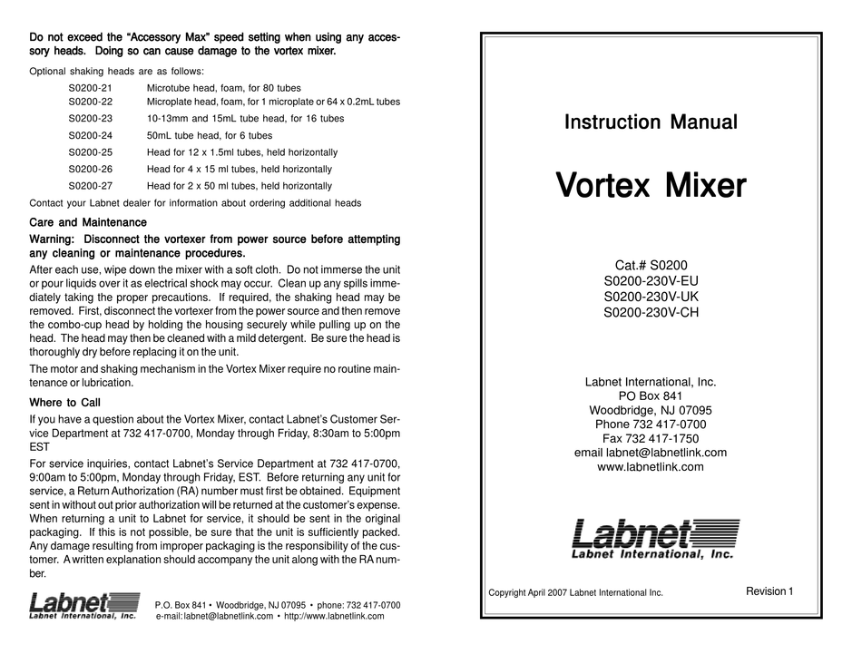 S0200 INSTRUCTION MANUAL Pdf Download ManualsLib