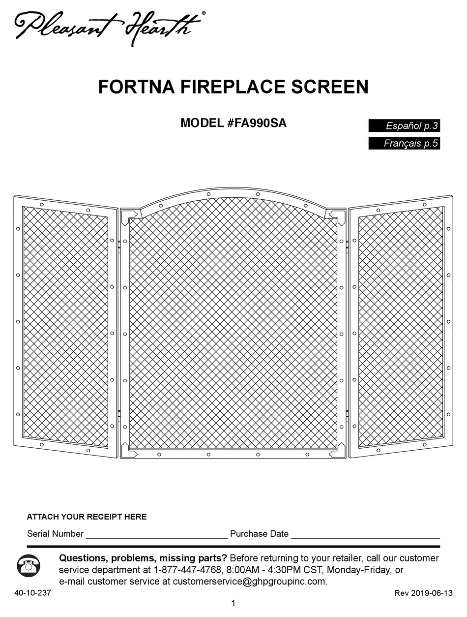PLEASANT HEARTH FA990SA QUICK START MANUAL Pdf Download ManualsLib