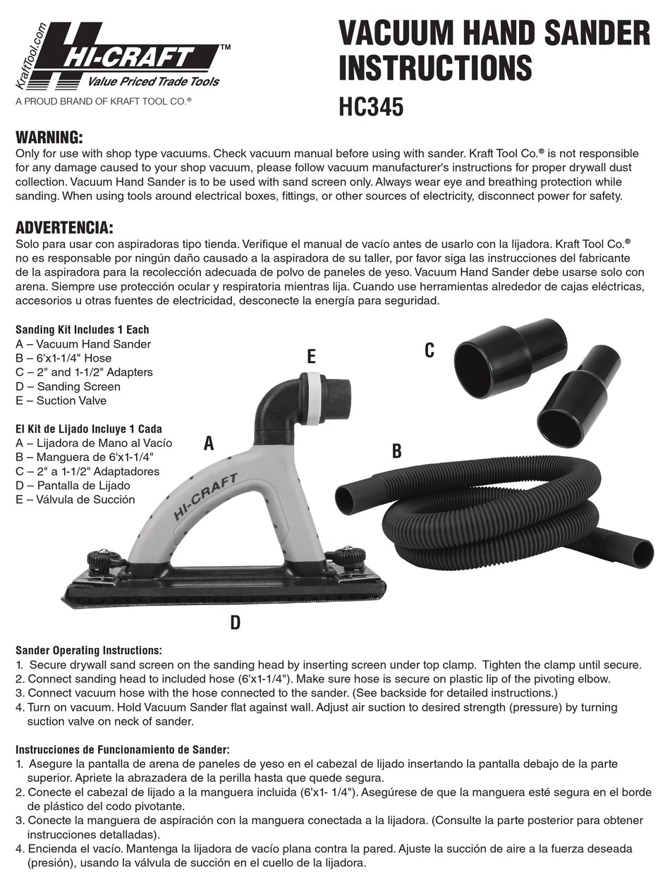KRAFT HICRAFT HC345 INSTRUCTIONS Pdf Download ManualsLib
