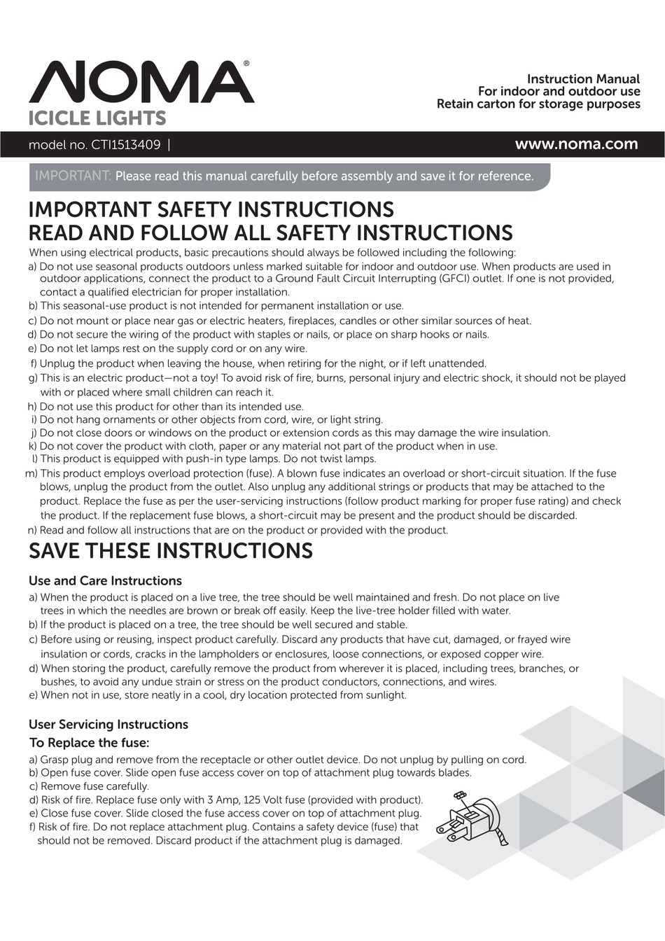 NOMA CTI1513409 INSTRUCTION MANUAL Pdf Download ManualsLib