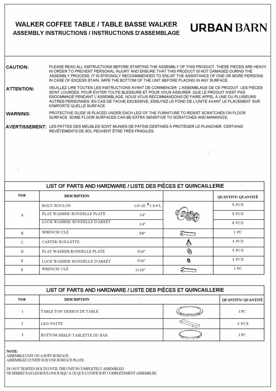 URBAN BARN WALKER ASSEMBLY INSTRUCTIONS MANUAL Pdf Download ManualsLib