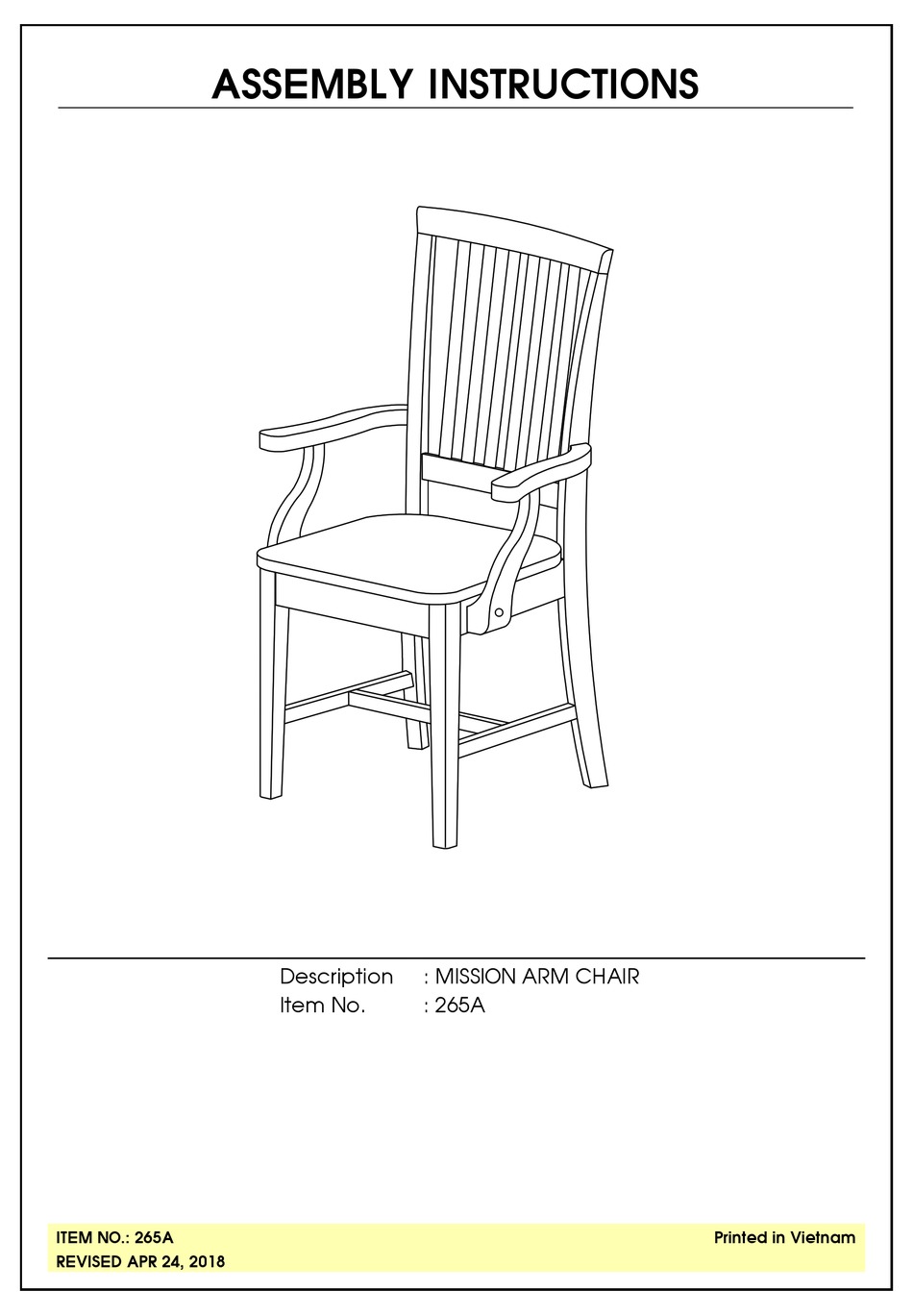 HOME DEPOT 265A ASSEMBLY INSTRUCTIONS MANUAL Pdf Download ManualsLib