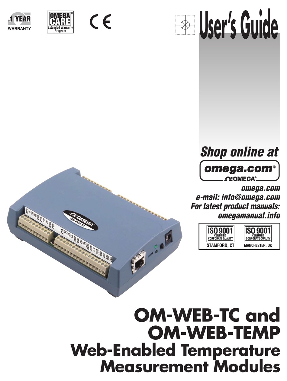 OMEGA OMWEBTC USER MANUAL Pdf Download ManualsLib