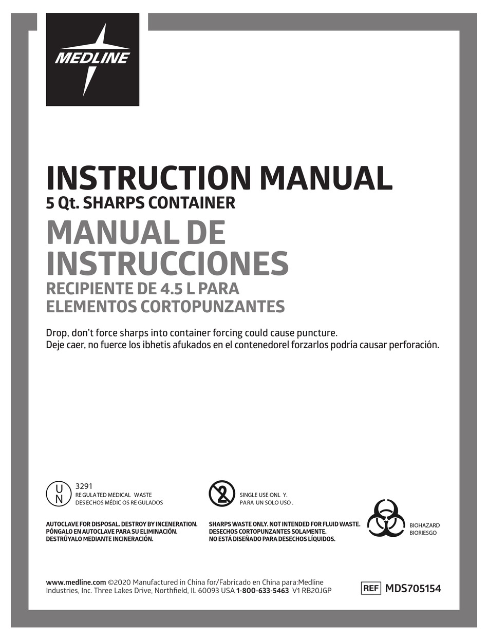 MEDLINE MDS705154 INSTRUCTION MANUAL Pdf Download ManualsLib