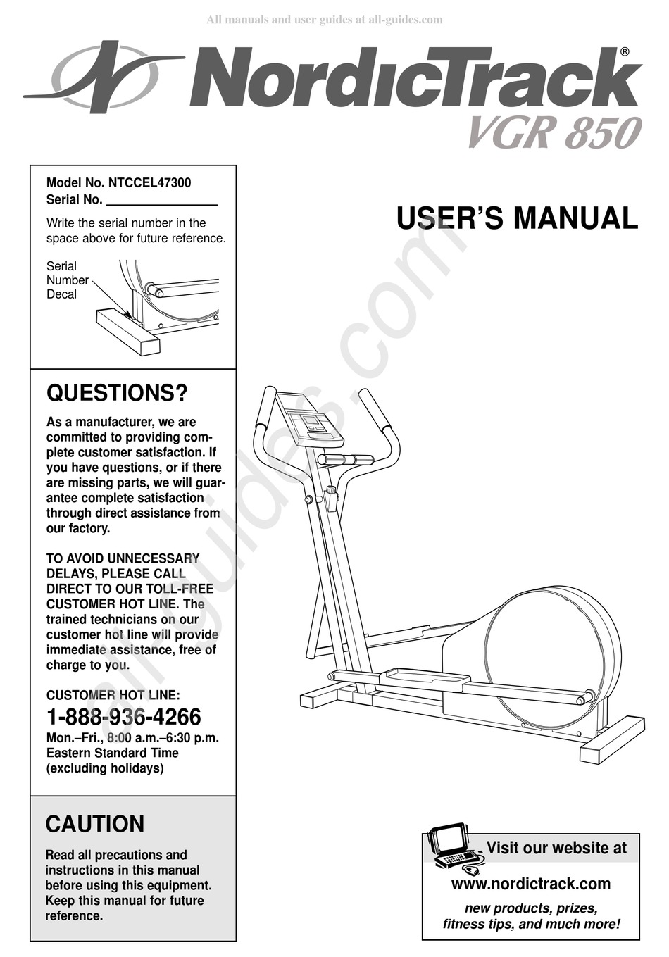 nordictrack vr21 manual