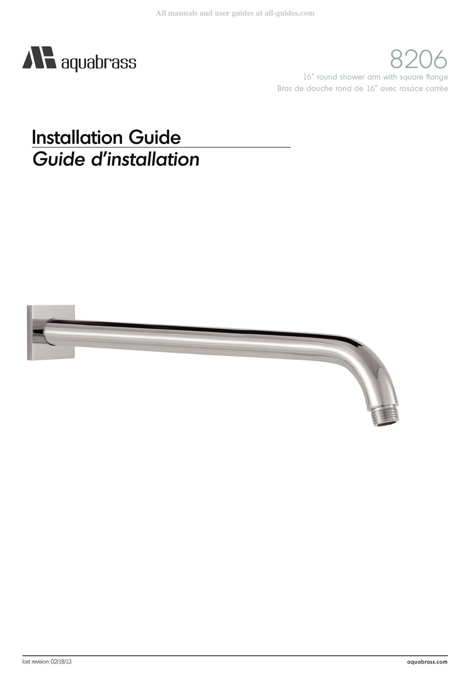 AQUABRASS 8206 INSTALLATION MANUAL Pdf Download ManualsLib