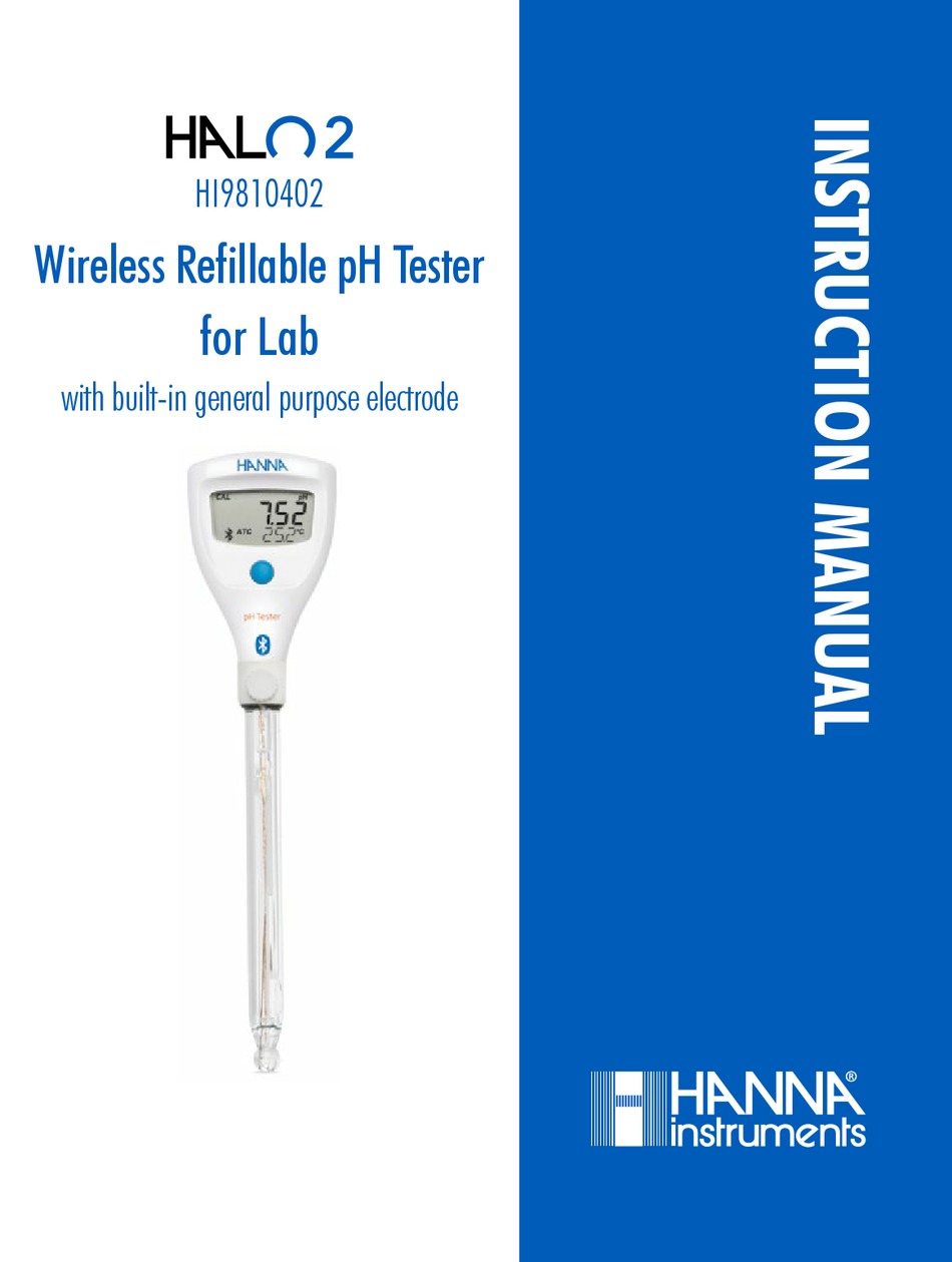 HANNA INSTRUMENTS HALO 2 INSTRUCTION MANUAL Pdf Download ManualsLib