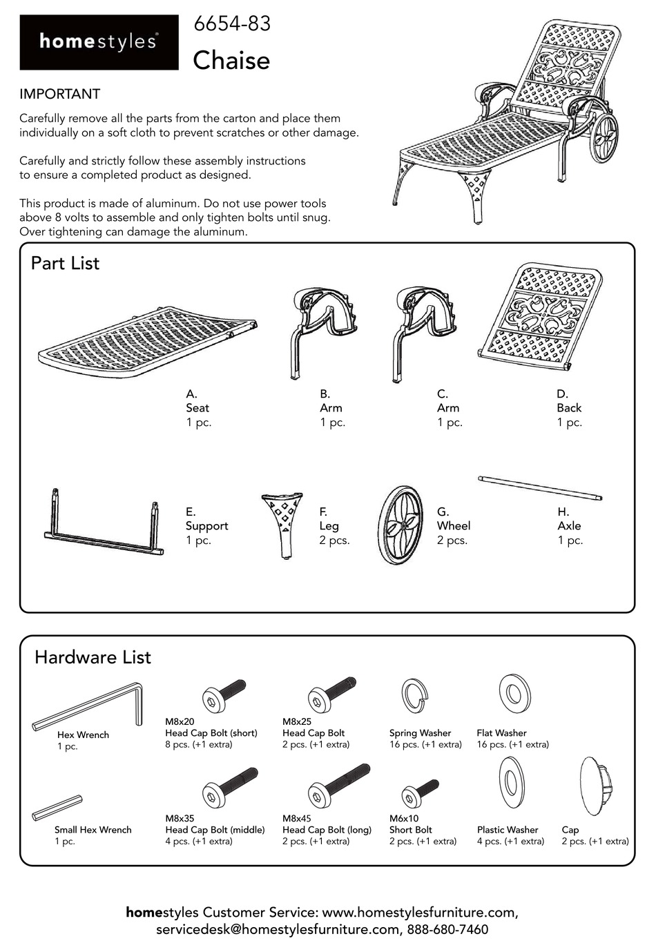 HOMESTYLES 665483 ASSEMBLY INSTRUCTIONS MANUAL Pdf Download ManualsLib