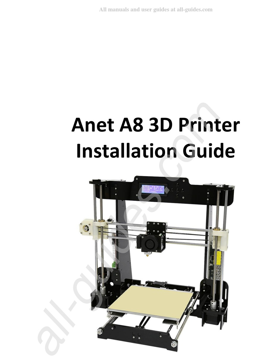 Anet a8 регулировка стола