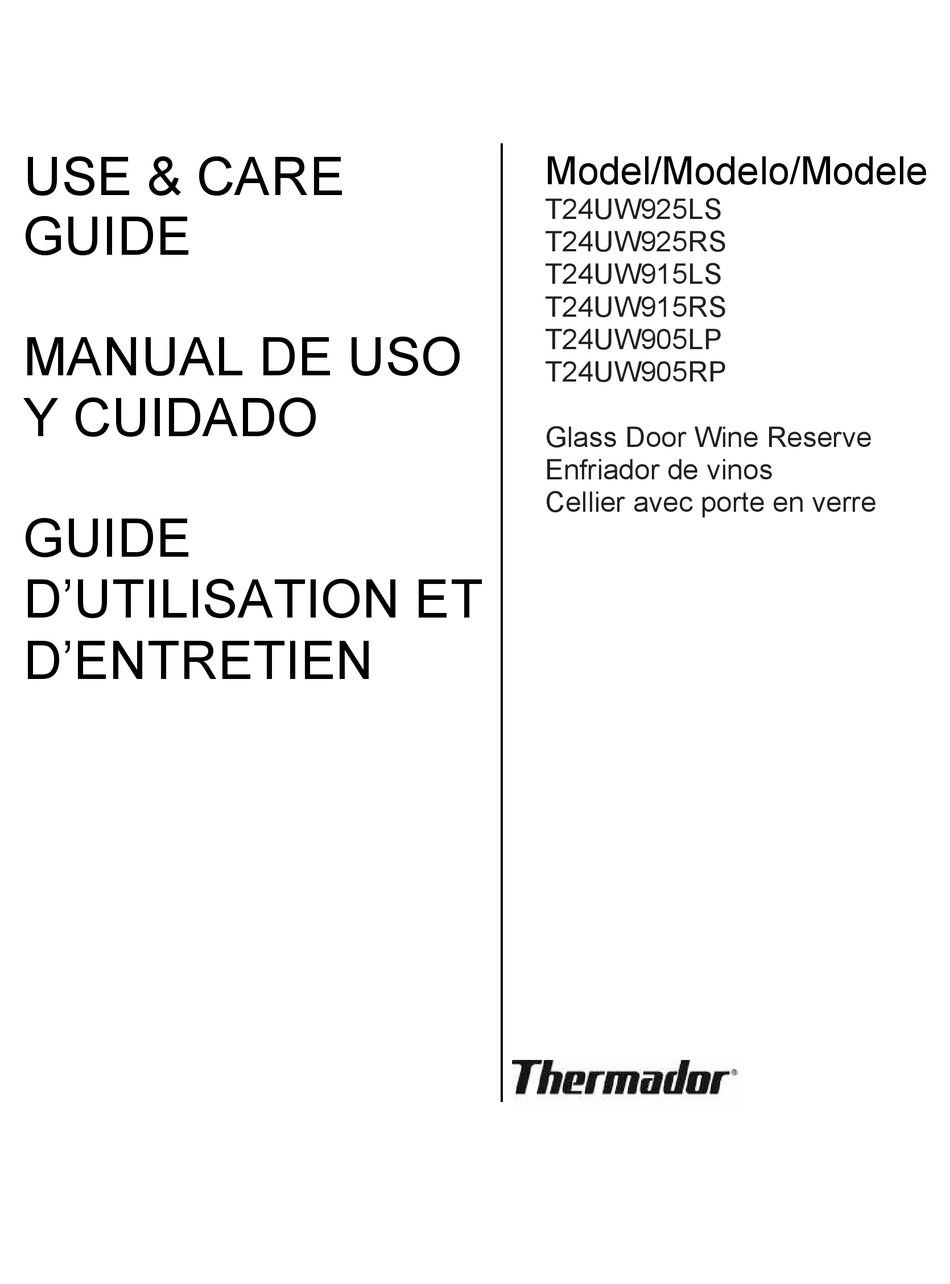THERMADOR FREEDOM T24UW925LS USE & CARE MANUAL Pdf Download ManualsLib