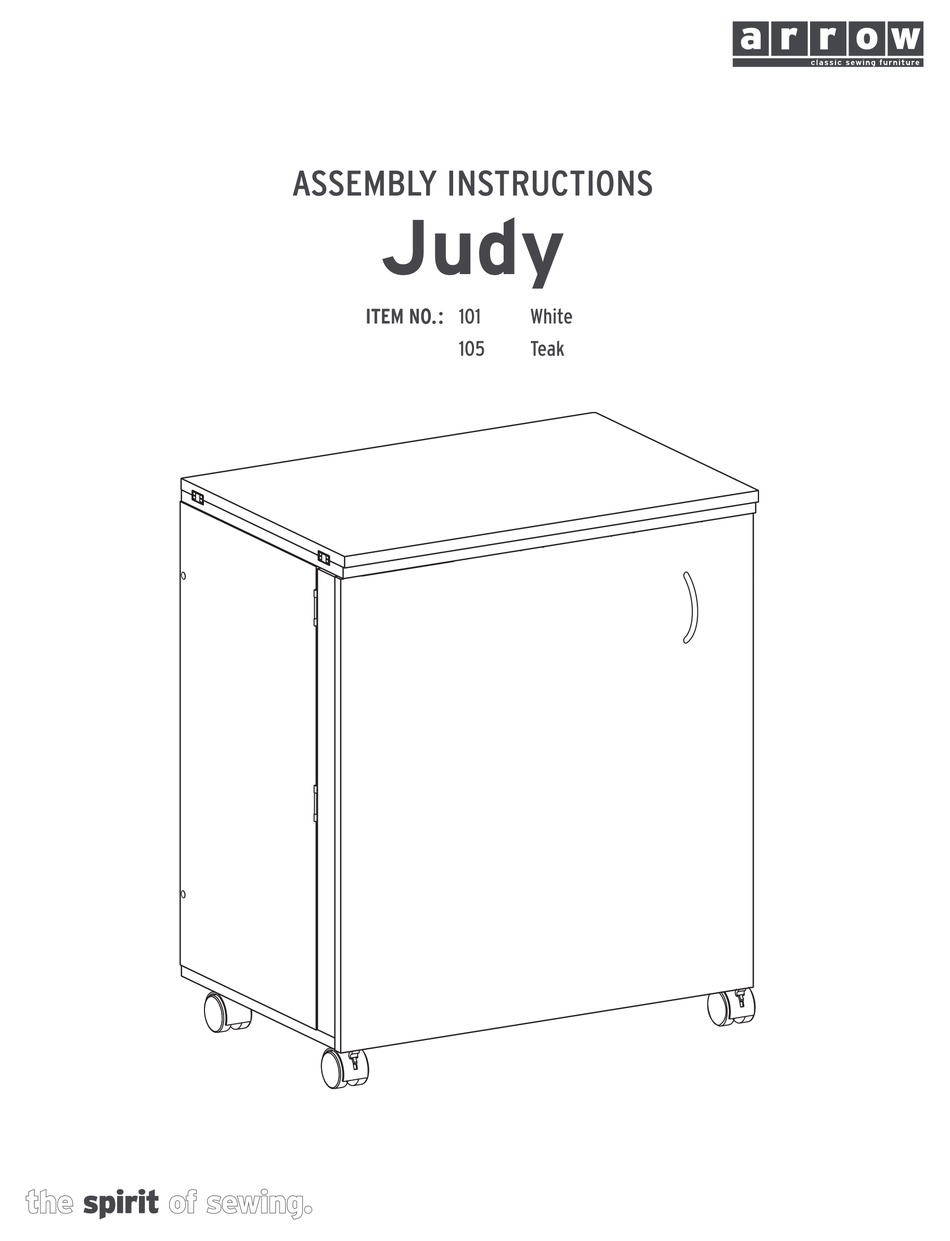 ARROW JUDY 101 ASSEMBLY INSTRUCTIONS MANUAL Pdf Download | ManualsLib